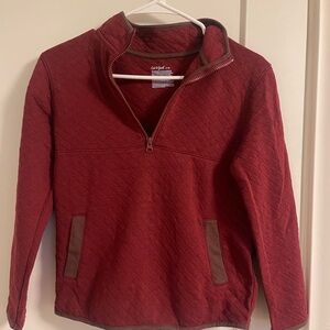 Cat & Jack Boy’s Quilted Mock Neck Pullover Sweatshirt Front Pocket